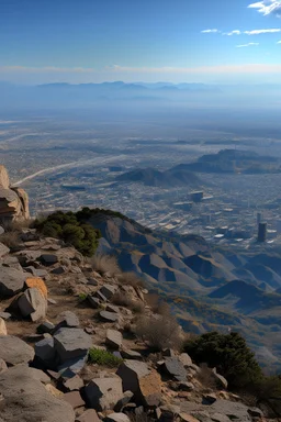 a nice place on the top of mountain and shows the city below