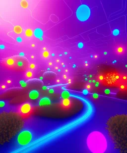 circles, crazy design, neon lights, bees, plants, phycidelic, cinematic lighting, octane render, ambiance,