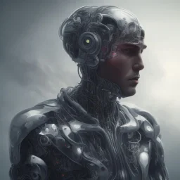 cyborg man portrait