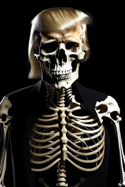Donald trump as a skeleton
