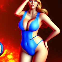 fullbody portrait of voluptuous young Kate Upton in swinsuit Diego Velázquez style