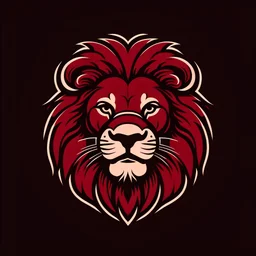 king logo lion dark red with number 3239 on it