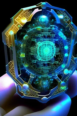 give me a small quantum nano future machine ring with tachyon enchancer circular