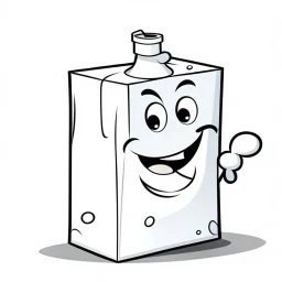 happy milk carton cartoon