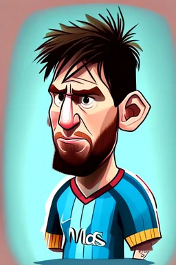 messi Footballer ,cartoon 2d