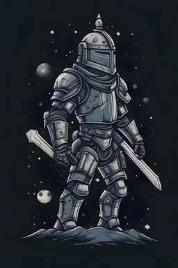 chevalier dedans l’espace