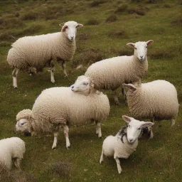 sheep and wolf in mountain