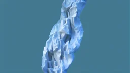a tree trunk pillar ascends from bottom border to the top border. high poly, realistic style
