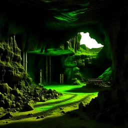 LANDSCAPES BUCKGROUND MINING CAVE