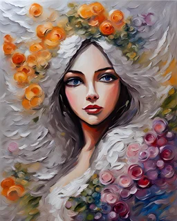 romantic-impressionism expressionist style oil painting,-impressionist impasto acrylic painting, thick layers of silver textured paint,ultra reality,bright colors,8k,thick white paint,silver and white,