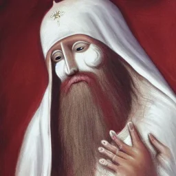 White skinned monster with no eyes as a Russian Orthodox