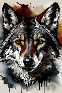 Discover the Perfect animal wolf Front Cover Design painting art logo