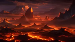 fantasy universe nature mountains 8k