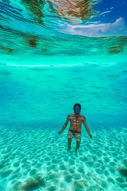a person in the bahama's sea