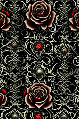 Gothic rose pattern