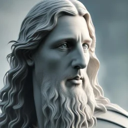 White Sculpture aragorn full body, greek sculpture style, full body, fresco background, hyper realistic, 8k,