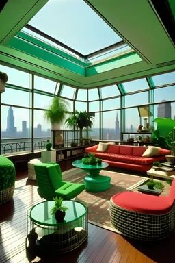 Sabe green 80s penthouse in NY