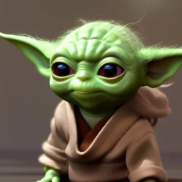 Chibi yoda, pixar 2022, modern Disney style, octane render, realistic, hyper detailed