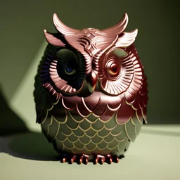 yin yand , multicolor owls, 3D render shield, bas-relief, photorealistic, frontal view