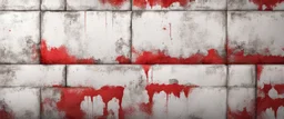 Hyper Realistic White & Red Grungy Rustic Cement Wall