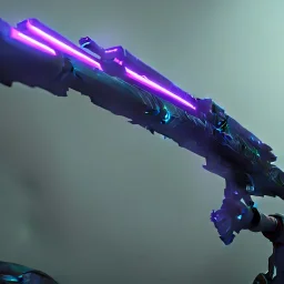 Alien rifle that shoots tentacles to pull the enemy closer