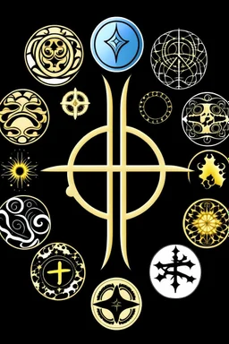 all the symbols of the main world religions combined into one symbol