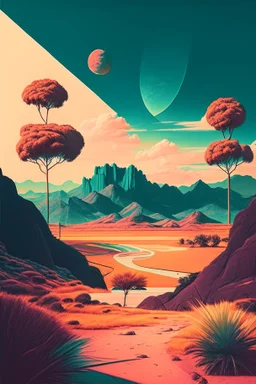 paisaje entre retro y aesthetic