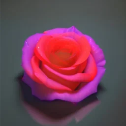 transparent multicolor crystal rose leaf