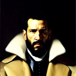 portrait of The Punisher by Velazquez,oil on canvas, cinematic composition, extreme detail,8k,fit full head inside picture,