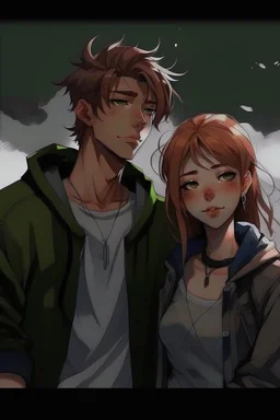 Tatlı bir çift erkeğin yüzünü değiştir