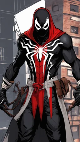 Venom spiderman with assassin creed Clothes