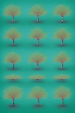 Vector tree set illustration a beautiful digital painting of a marble tree entertwined