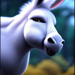 cute donkey with blue eyes,by pixar