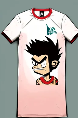 re draw this tshirt , cartoon 2d