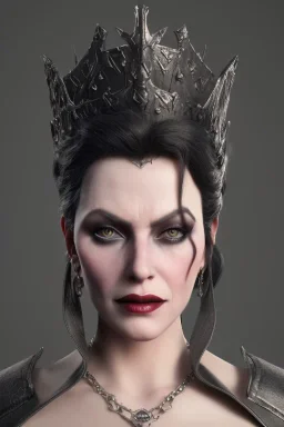 Evil queen in leather gown, unreal 5, octane render,cinema4d, dynamic lighting, dramatic lighting, 4k, redshift render, highly detailed, hyper realistic