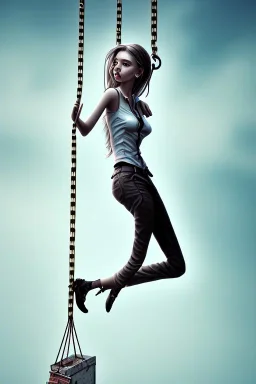 Girl hanging from noose