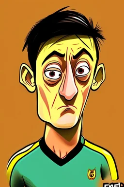 Mesut Ozil Former soccer player r cartoon 2d