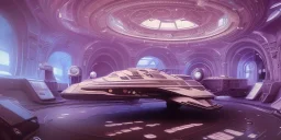 Spaceship indoor, ultra realistic, intricate details, ultra highly detailed, shiny, smooth, studio quality, octane render, Surrealism, Triadic colour scheme,glow-stick, ambient lighting,nightclub lighting, polaroid, 100mm, --ar 1:1 --v4