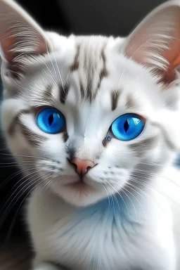 Малинки красиви кот с голубой глаз