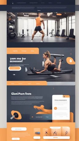 Design a user-friendly and visually appealing landing page for a gym website, prioritizing an intuitive user experience