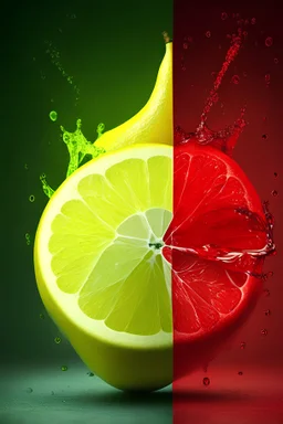 red lemon and grean and blow