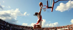basket ball dunking Jesus