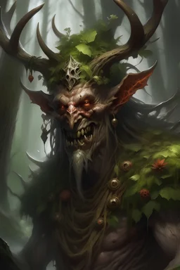 vampiric forest druid with thorns for teeth
