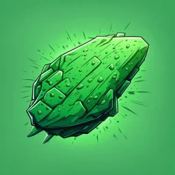 green cartoon asteroid stylized