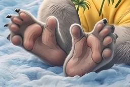 back feet of a koala
