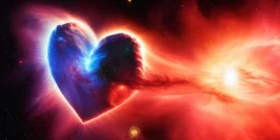 earth up close. heart shaped nebula