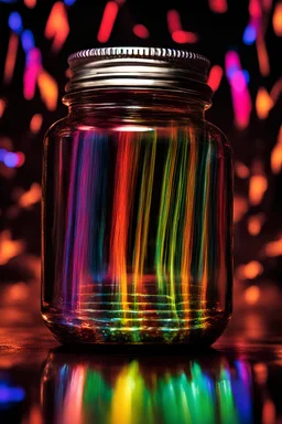 disco light diffraction in a jar