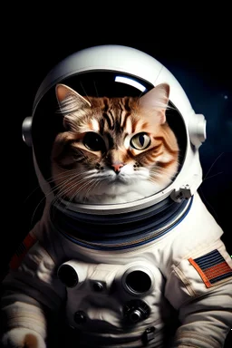 Eine Katze als Astronaut