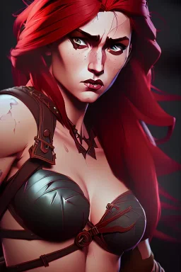 Red sonja,beauty,super detailed,photography,hiper realístic,ultra-defined, detailed,highly-detailed, beautiful detail,vivid,atmospheric, realistic,cinematic photorealistic