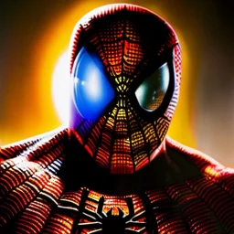 Ultra detailed fullbody Portrait in oil on canvas of dr Spiderman with Hulkbuster Armor,wearing cape, extremely detailed digital painting, extremely detailed face,crystal clear Big Glowing eyes, mystical colors ,perfectly centered image, perfect composition, rim light, beautiful lighting, 8k, stunning scene, raytracing, anatomically correct, in the style of robert e howard and Ken Kelley and Ohrai Noriyoshi and Simon Bisley and tomzj1